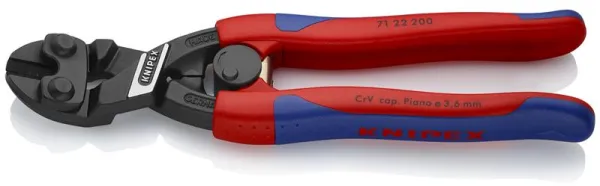 Knipex KNIPEX CoBolt® Kompakt boltsaks svart atramentert, med slanke flerkomponent-håndtak 200 mm