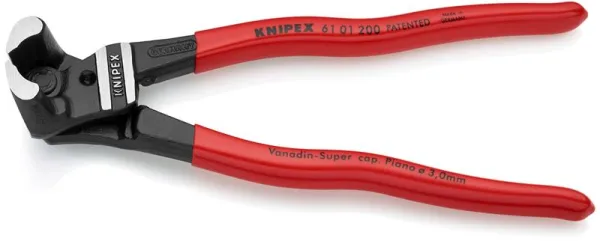Knipex Boltsaks høy utveksling svart atramentert, belagt med plast 200 mm