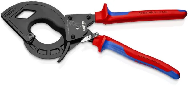 Knipex Kabelsaks (Skraldeprinsipp, 3-trinns) svart atramentert, med flerkomponentshåndtak 320 mm